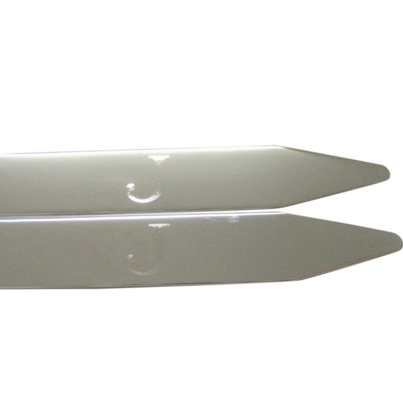 Silver Toned Etched Letter K Monogram Collar Stays